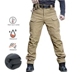 5XL 6XL Men’s Winter SoftShell Tactical Waterproof Pants Male Combat Fishing Hiking Camping Climbing Skiing Trekking Trousers