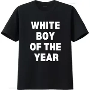 White Boy Of The Year T Shirt Funny Meme vintage Washed Versatile Breathable Stretched Soft graphic fashion Slightly streetwear