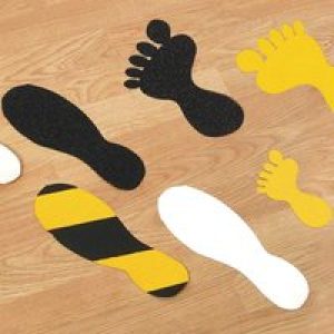 Anti-Slip Floor Sticker – Large Foot With Toes