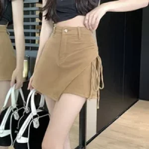 High Waist Short Women’s Denim Skirt A Line Chic and Elegant Clothing Trend 2025 Streetwear Premium Modest Female Jeans Skirts