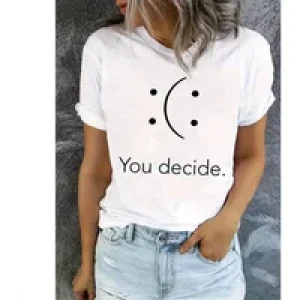 [Casual T-Shirt] Women’s Casual Round-Neck Short-Sleeve Printed T-Shirt | Spring And Summer Fashion