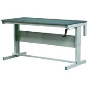 Height Adjustable Workbenches with Lino Top 1200w x 600d Bench