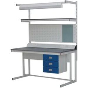 250kg Cantilever Workbench with MFC Worktop – 840 x 1800 x 900mm
