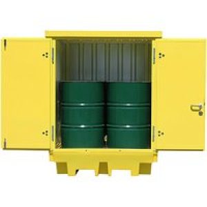 Hard Covered Drum Storage Pallet  suitable for 4 x  205 litre drums – 1865 x 1385 x 1480