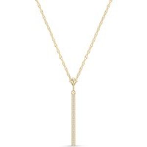 Diamond Hazel Vertical Bar Pendant Necklace in 9ct Gold