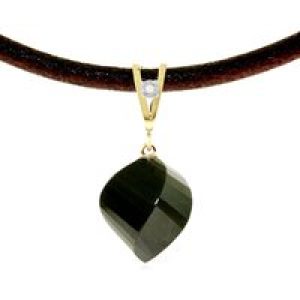 Spinel & Diamond Aveline Dimensional Choker Pendant Necklace in 9ct Gold