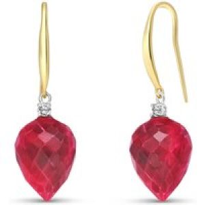 Ruby & Diamond Astrid Classic Drop Earrings in 9ct Gold