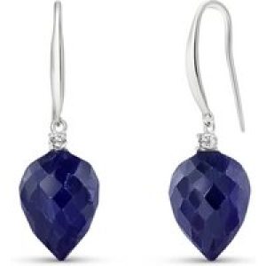 Sapphire & Diamond Astrid Classic Drop Earrings in 9ct White Gold