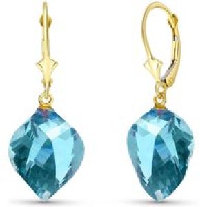 Blue Topaz Salma Dimensional Abstract Earrings in 9ct Gold