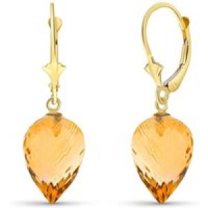 Citrine Salma Dimensional Drop Earrings in 9ct Gold