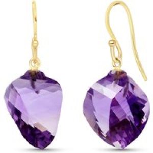 Amethyst Salma Dimensional Abstract Earrings in 9ct Gold