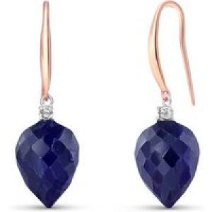 Sapphire & Diamond Astrid Classic Drop Earrings in 9ct Rose Gold