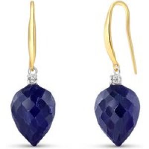 Sapphire & Diamond Astrid Classic Drop Earrings in 9ct Gold