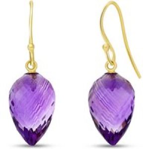 Amethyst Salma Dimensional Drop Earrings in 9ct Gold