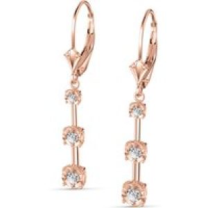 Diamond Drop Earrings in 9ct Rose Gold
