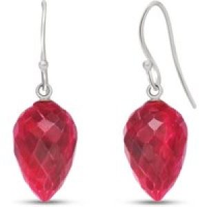 Ruby Salma Dimensional Drop Earrings in 9ct White Gold