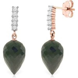 Spinel & Diamond Avery Dimensional Stud Drop Earrings in 9ct Rose Gold