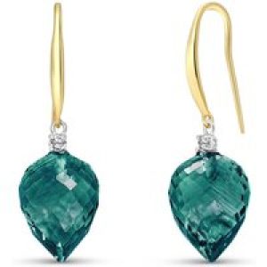 Emerald & Diamond Astrid Classic Drop Earrings in 9ct Gold