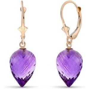 Amethyst Salma Dimensional Drop Earrings in 9ct Rose Gold