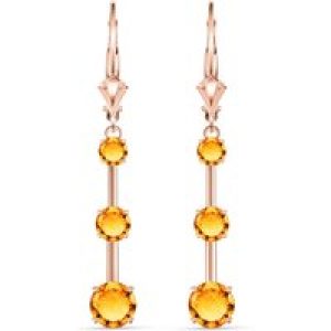 Citrine Ida Trio Drop Earrings in 9ct Rose Gold