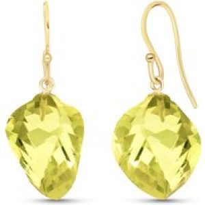 Lemon Quartz Salma Dimensional Abstract Earrings in 9ct Gold