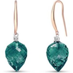 Emerald & Diamond Astrid Classic Drop Earrings in 9ct Rose Gold