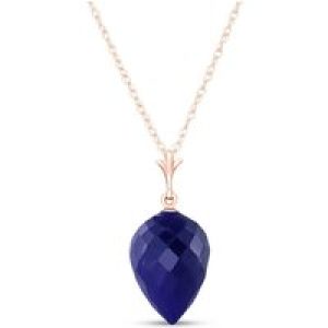 Sapphire Savannah Drop Pendant Necklace in 9ct Rose Gold