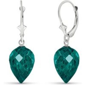 Emerald Salma Dimensional Drop Earrings in 9ct White Gold