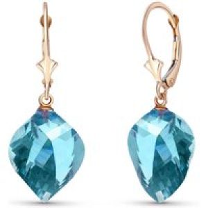 Blue Topaz Salma Dimensional Abstract Earrings in 9ct Rose Gold