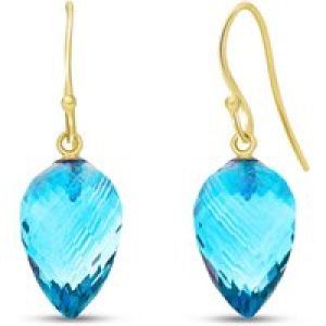 Blue Topaz Salma Dimensional Drop Earrings in 9ct Gold