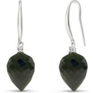 Spinel & Diamond Astrid Classic Drop Earrings in 9ct White Gold