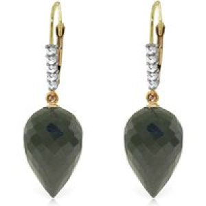 Spinel & Diamond Astrid Contemporary Drop Earrings in 9ct Gold