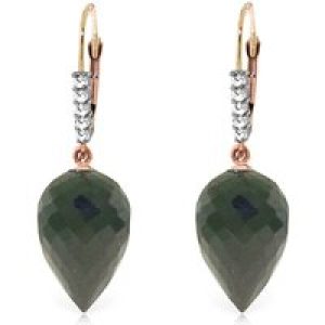 Spinel & Diamond Astrid Contemporary Drop Earrings in 9ct Rose Gold