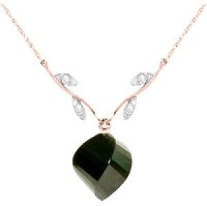 Spinel & Diamond Salma Dimensional Vine Pendant Necklace in 9ct Rose Gold