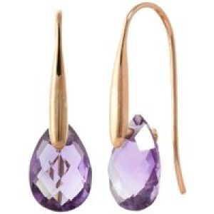 Amethyst Lilian Drop Earrings in 9ct Rose Gold
