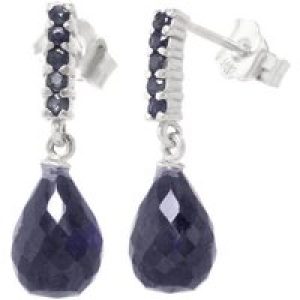Sapphire Avery Embellished Stud Drop Earrings in 9ct White Gold