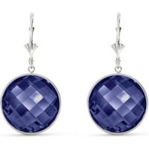 Sapphire Blythe Dimensional Drop Earrings in 9ct White Gold