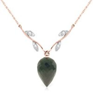 Spinel & Diamond Gwen Dimensional Vine Pendant Necklace in 9ct Rose Gold