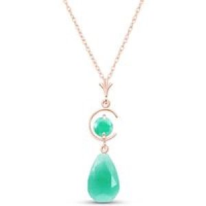 Emerald Ayla Dimensional Belle Drop Pendant Necklace in 9ct Rose Gold