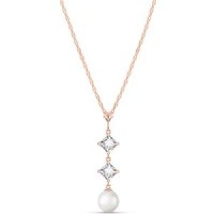 Pearl Delia Trio Drop Pendant Necklace in 9ct Rose Gold