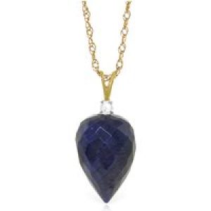 Sapphire & Diamond Gwen Dimensional Pendant Necklace in 9ct Gold