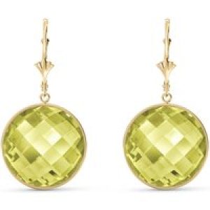 Lemon Quartz Blythe Dimensional Drop Earrings in 9ct Gold