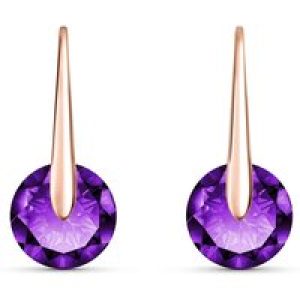 Amethyst Rosamund Dainty Drop Earrings in 9ct Rose Gold