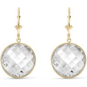 White Topaz Blythe Dimensional Drop Earrings in 9ct Gold