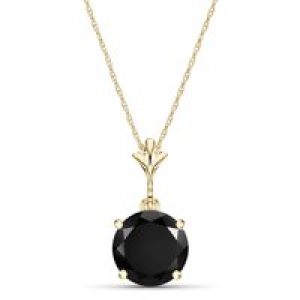 Black Diamond Annika Pendant Necklace in 9ct Gold