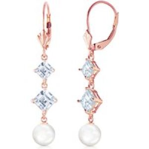 Pearl Delia Trio Drop Earrings in 9ct Rose Gold