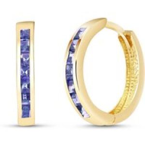Tanzanite Isabel Mosaic Huggie Earrings in 9ct Gold