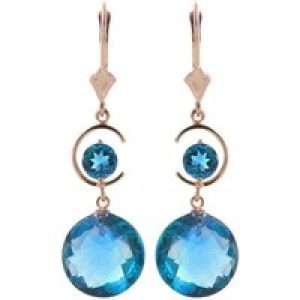 Blue Topaz Ayla Belle Drop Earrings in 9ct Rose Gold