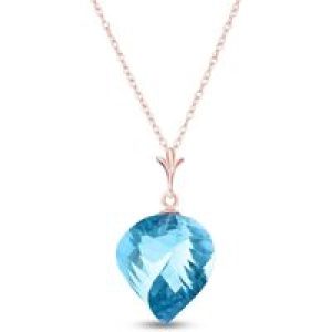 Blue Topaz Salma Dimensional Abstract Pendant Necklace in 9ct Rose Gold