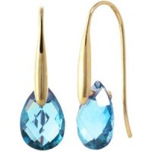 Blue Topaz Lilian Drop Earrings in 9ct Gold